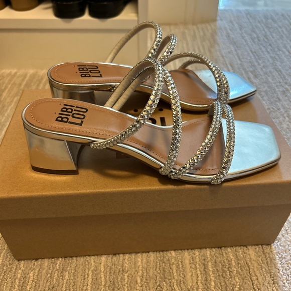 Bibi Lou Silver Heeled Sandal - Picture 2 of 4